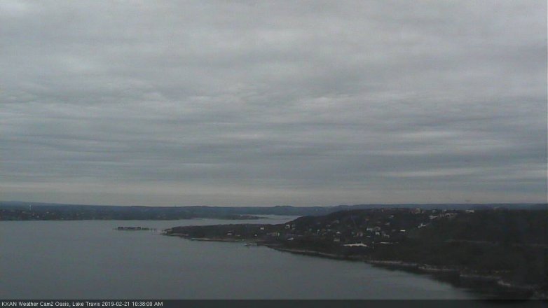 Lake Travis webcam, February 21, 2019 9:40 AM CT