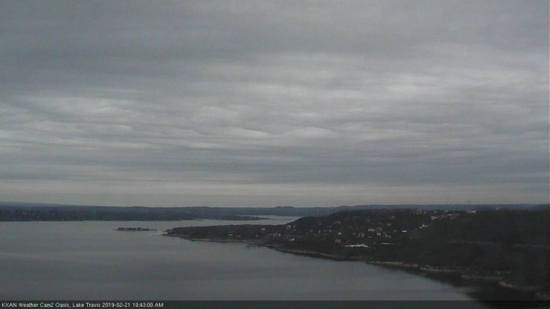 Lake Travis webcam, February 21, 2019 9:45 AM CT