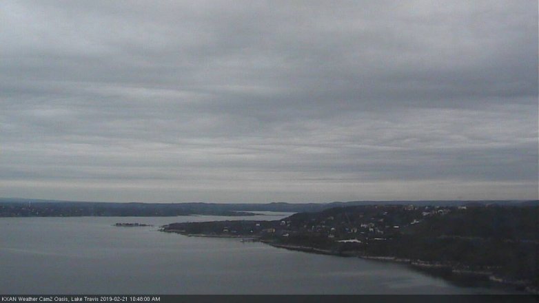 Lake Travis webcam, February 21, 2019 9:50 AM CT