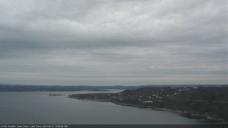 Lake Travis webcam, February 21, 2019 10:00 AM CT