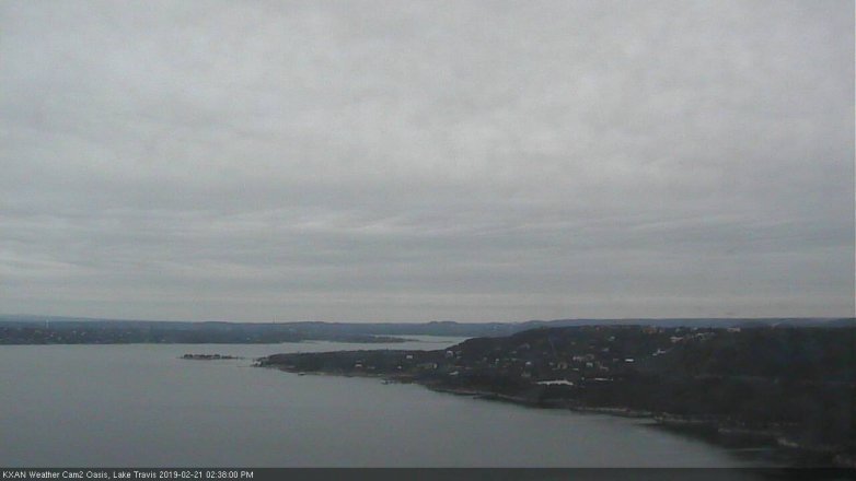 Lake Travis webcam, February 21, 2019 1:40 PM CT