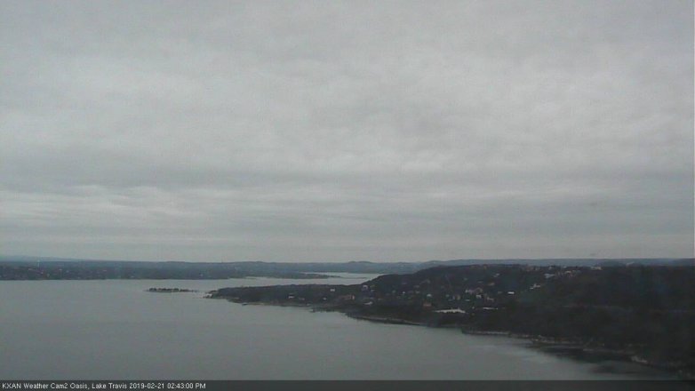 Lake Travis webcam, February 21, 2019 1:45 PM CT
