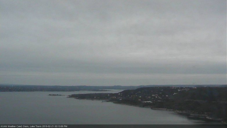 Lake Travis webcam, February 21, 2019 2:15 PM CT