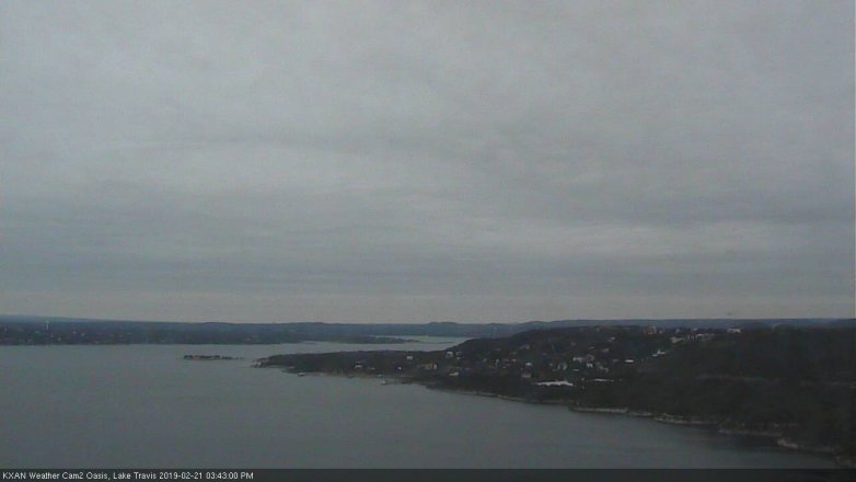 Lake Travis webcam, February 21, 2019 2:45 PM CT