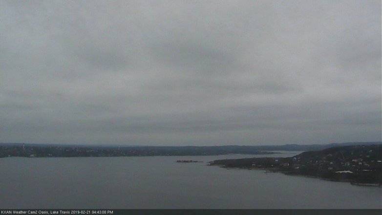 Lake Travis webcam, February 21, 2019 3:45 PM CT