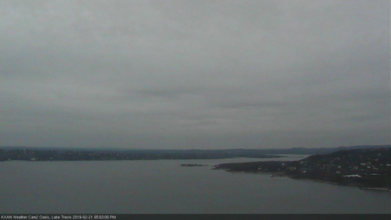 Lake Travis webcam, February 21, 2019 4:05 PM CT