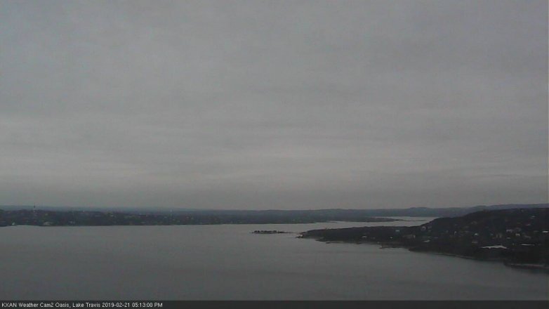 Lake Travis webcam, February 21, 2019 4:15 PM CT