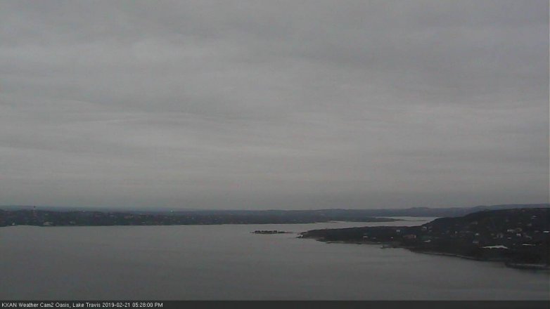 Lake Travis webcam, February 21, 2019 4:30 PM CT