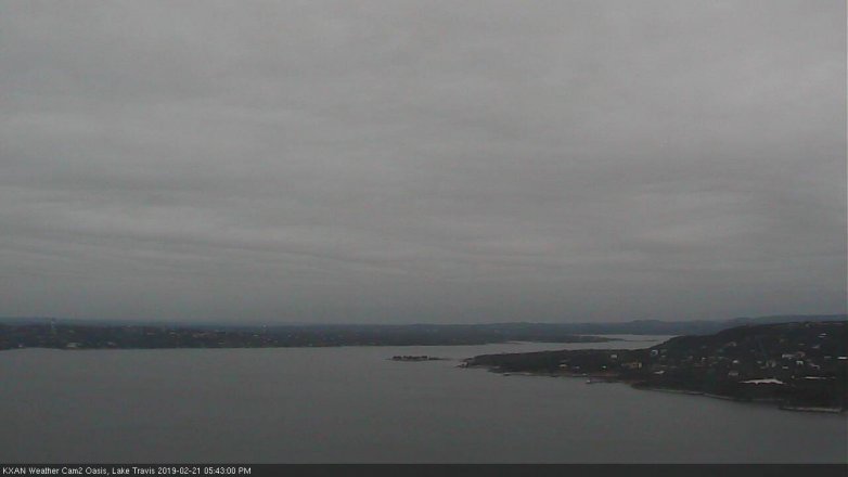 Lake Travis webcam, February 21, 2019 4:45 PM CT