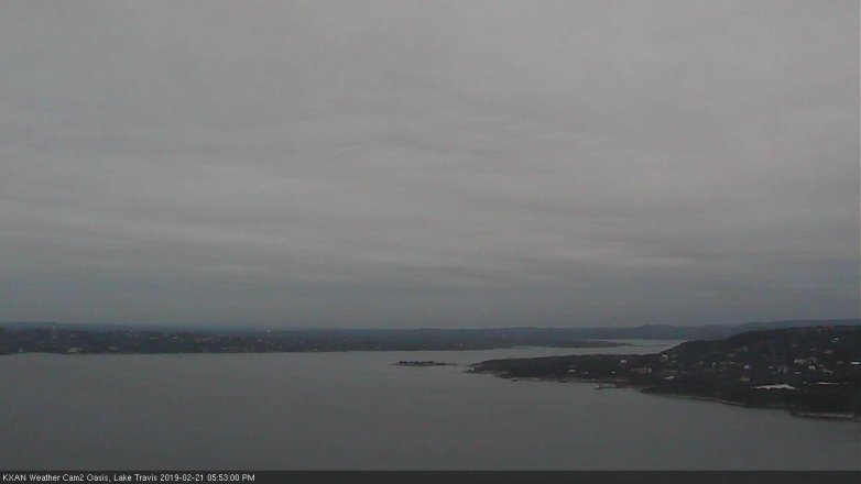 Lake Travis webcam, February 21, 2019 4:55 PM CT