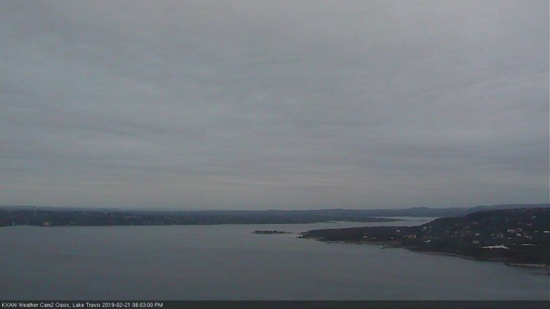 Lake Travis webcam, February 21, 2019 5:05 PM CT