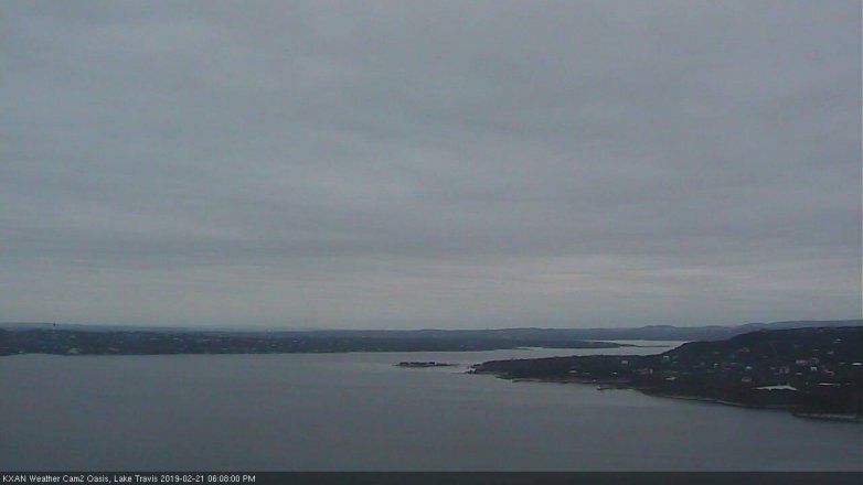 Lake Travis webcam, February 21, 2019 5:10 PM CT