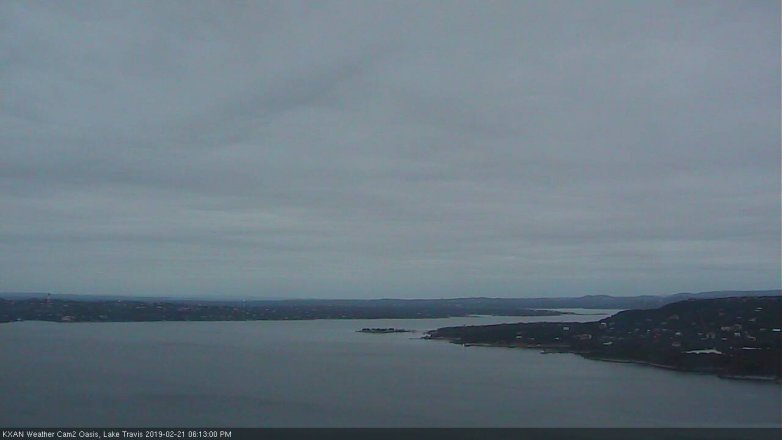 Lake Travis webcam, February 21, 2019 5:15 PM CT