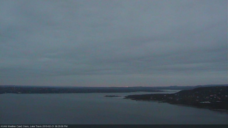Lake Travis webcam, February 21, 2019 5:30 PM CT