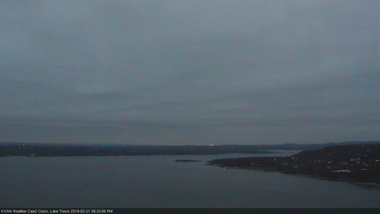 Lake Travis webcam, February 21, 2019 5:35 PM CT