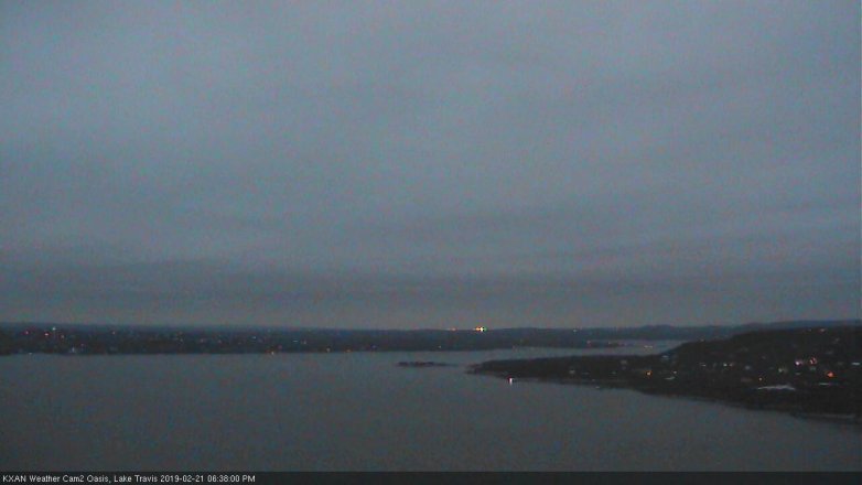 Lake Travis webcam, February 21, 2019 5:40 PM CT