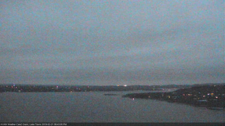 Lake Travis webcam, February 21, 2019 5:45 PM CT