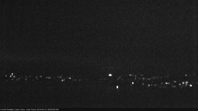 Lake Travis webcam, February 21, 2019 8:00 PM CT