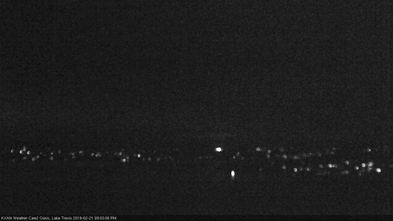 Lake Travis webcam, February 21, 2019 8:05 PM CT