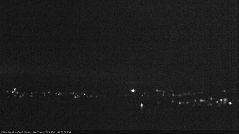 Lake Travis webcam, February 21, 2019 8:10 PM CT