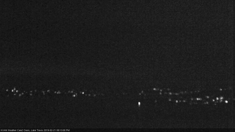 Lake Travis webcam, February 21, 2019 8:15 PM CT