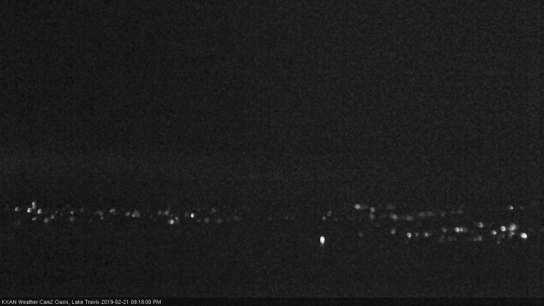 Lake Travis webcam, February 21, 2019 8:20 PM CT