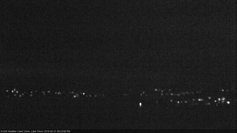 Lake Travis webcam, February 21, 2019 8:25 PM CT