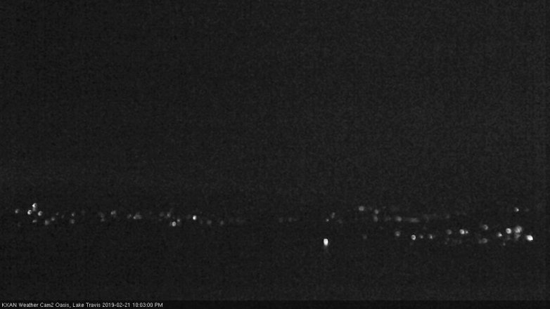 Lake Travis webcam, February 21, 2019 9:05 PM CT