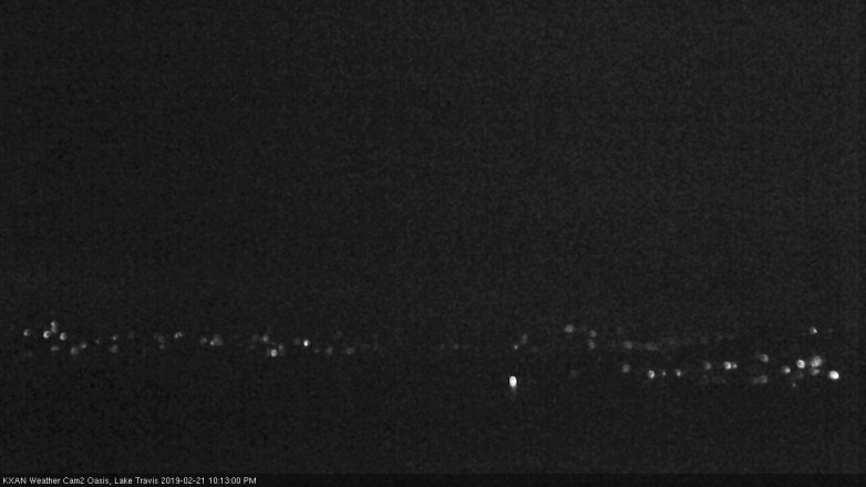 Lake Travis webcam, February 21, 2019 9:15 PM CT
