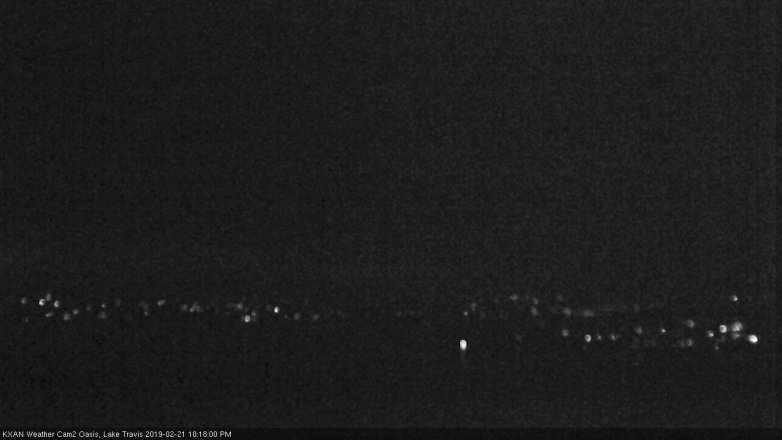 Lake Travis webcam, February 21, 2019 9:20 PM CT