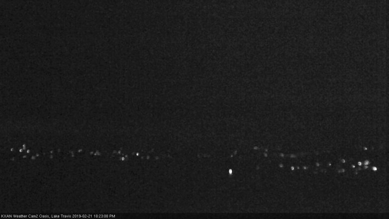 Lake Travis webcam, February 21, 2019 9:25 PM CT