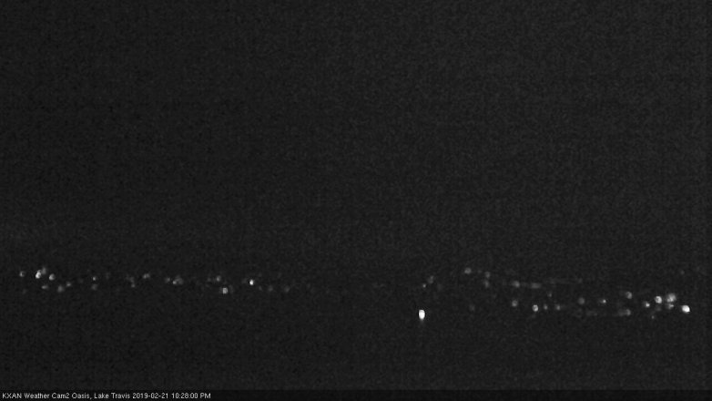 Lake Travis webcam, February 21, 2019 9:30 PM CT