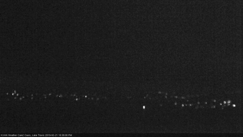 Lake Travis webcam, February 21, 2019 9:40 PM CT
