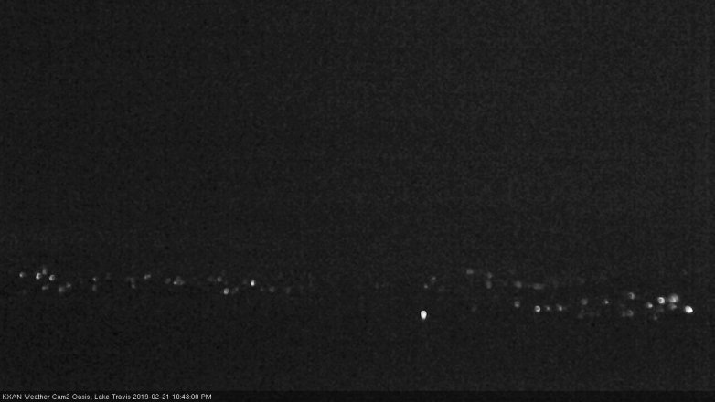 Lake Travis webcam, February 21, 2019 9:45 PM CT