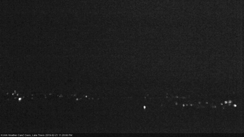 Lake Travis webcam, February 21, 2019 10:30 PM CT