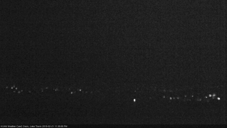 Lake Travis webcam, February 21, 2019 10:40 PM CT