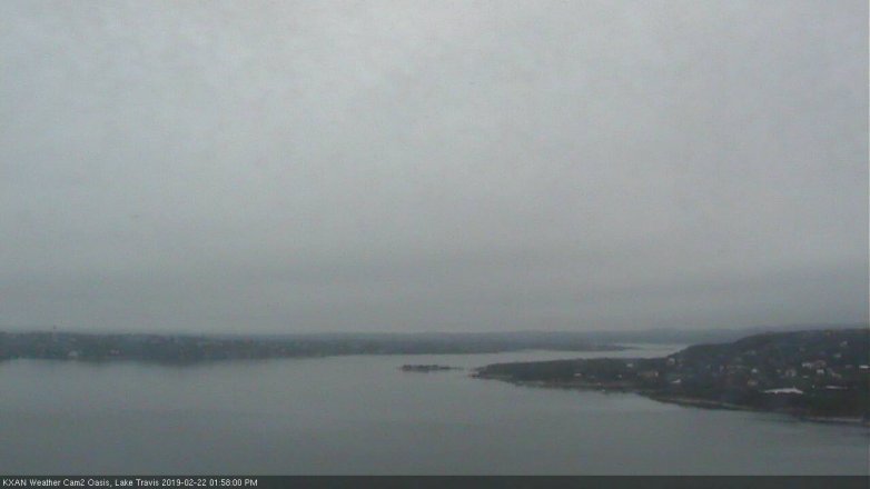 Lake Travis webcam, February 22, 2019 1:00 PM CT