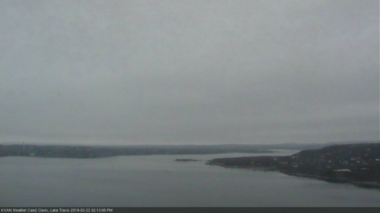 Lake Travis webcam, February 22, 2019 1:15 PM CT
