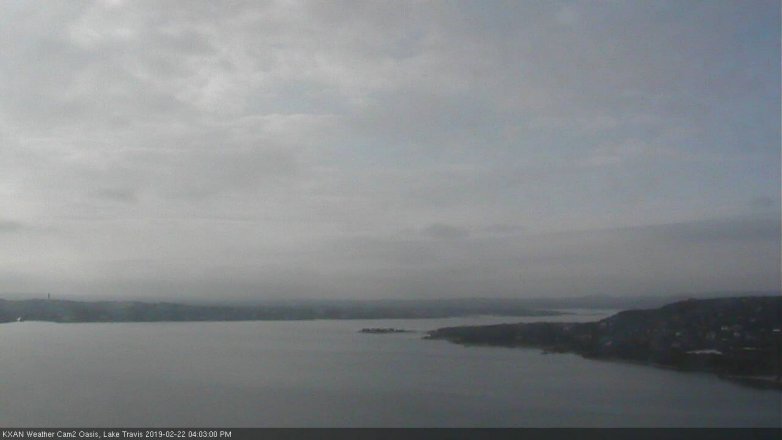 Lake Travis webcam, February 22, 2019 3:05 PM CT