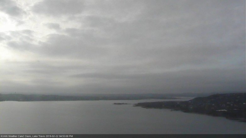 Lake Travis webcam, February 22, 2019 3:55 PM CT