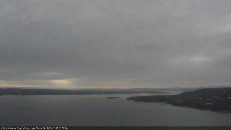 Lake Travis webcam, February 22, 2019 4:15 PM CT