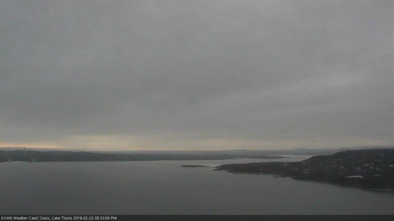Lake Travis webcam, February 22, 2019 4:35 PM CT