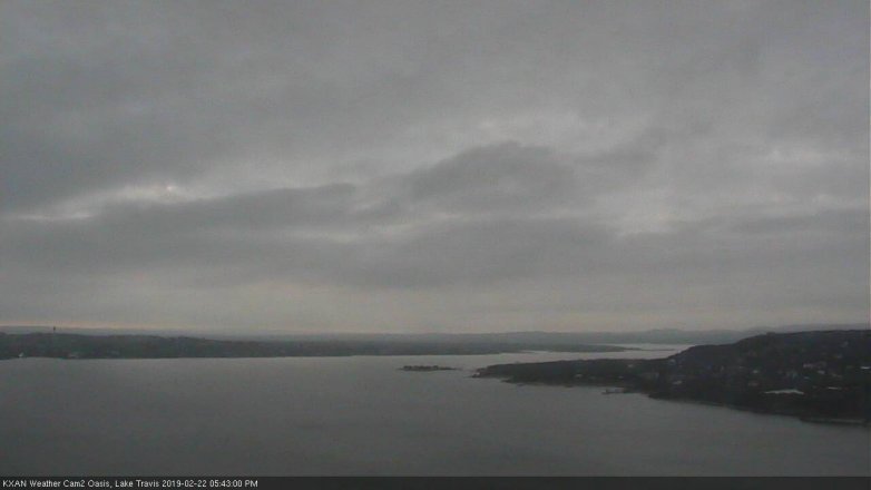Lake Travis webcam, February 22, 2019 4:45 PM CT