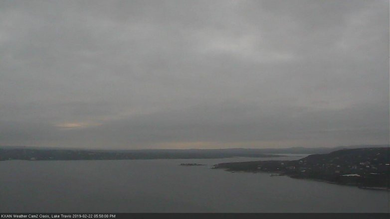 Lake Travis webcam, February 22, 2019 5:00 PM CT