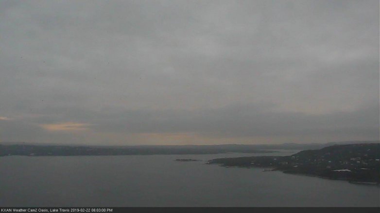 Lake Travis webcam, February 22, 2019 5:05 PM CT