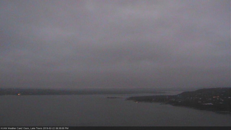 Lake Travis webcam, February 22, 2019 5:40 PM CT
