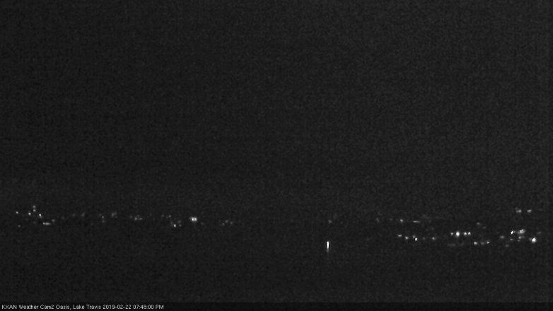 Lake Travis webcam, February 22, 2019 6:50 PM CT
