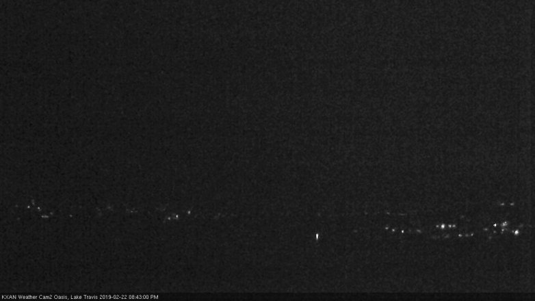 Lake Travis webcam, February 22, 2019 7:45 PM CT