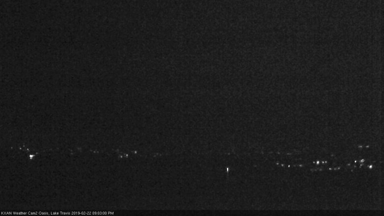 Lake Travis webcam, February 22, 2019 8:05 PM CT