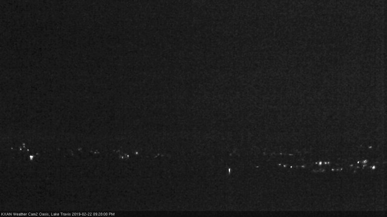 Lake Travis webcam, February 22, 2019 8:30 PM CT
